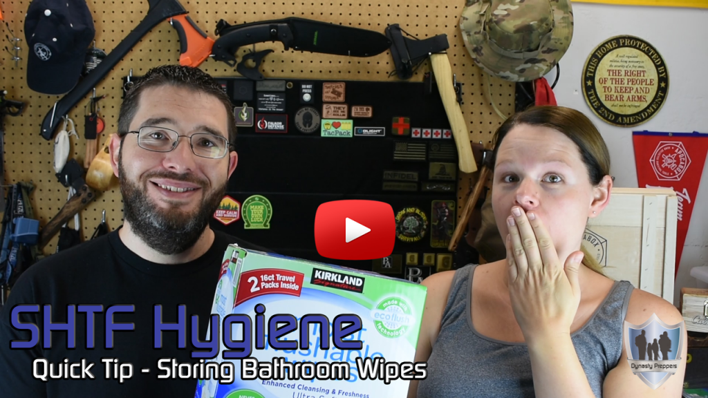 SHTF Hygiene Quick Tip - Storing Bathroom Wipes