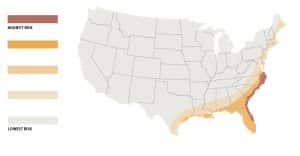 US Hurricane Risk Map
