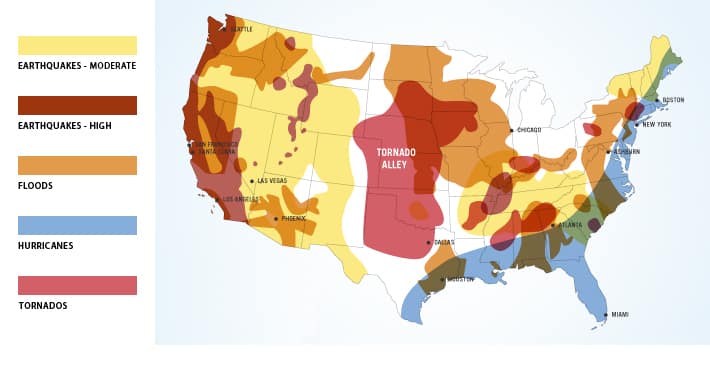 US Natural Disaster Risk Map